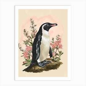 Adlie Penguin Sea Lion Island Vintage Botanical Painting 1 Art Print