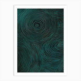 Teal Swirls Art Print