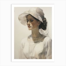 Victorian Woman Vintage Painting Art Print