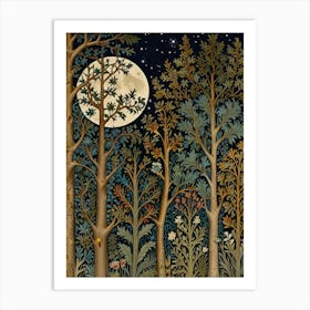 Moon And Forest Style William Morris1 Art Print