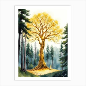 Golden Tree 2 Art Print