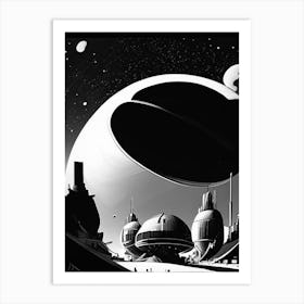 Satellite Noir Comic Space Art Print