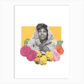 Aretha Franklin Collage Art Print