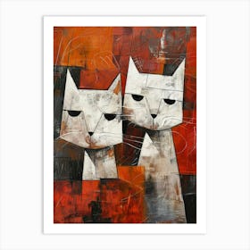 Two Cats 9 Art Print