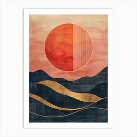 Sunset In The Mountains 21 Art Print