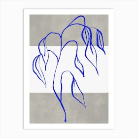 Blue Botanic No 6 Art Print