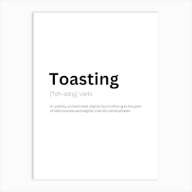 Toasting Definition Meaning Art Print