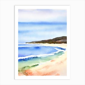 Gracetown Beach, Australia Watercolour Art Print