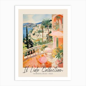 Taormina, Sicily   Italy Il Lido Collection Beach Club Poster 4 Art Print