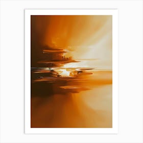 Abstract - Orange Sunset Art Print