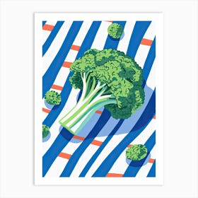 Broccoli Summer Illustration 3 Art Print