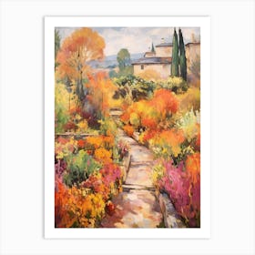 Autumn Gardens Painting Generalife Gardens Spain 2 Art Print