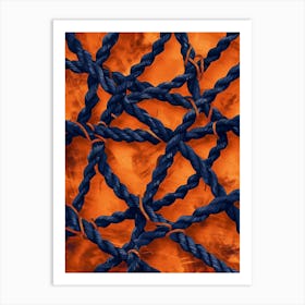 Orange And Blue Ropes Art Print