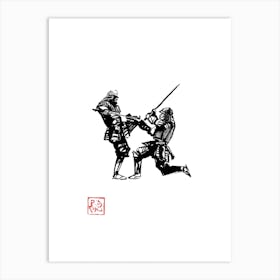 Samurai Fight Art Print