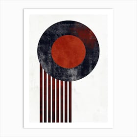 Red Circle- Minimalist Bauhaus Art Print