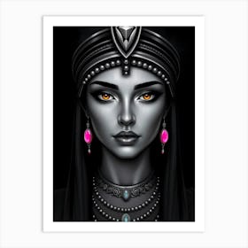 Cleopatra Head Portrait Art Print