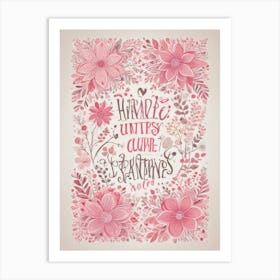 Pink Flowers 6 Art Print