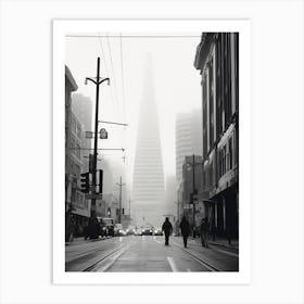San Francisco, Black And White Analogue Photograph 1 Art Print