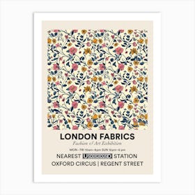 Poster Marigold Mist Bloom London Fabrics Floral Pattern 1 Art Print