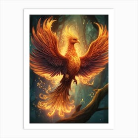 Fantasy Phoenix Bird Lover Art Print