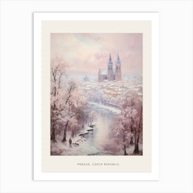 Dreamy Winter Painting Poster Prague Czech Republic 2 Art Print