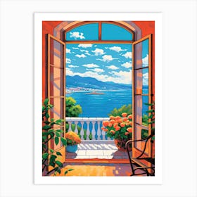 Cote D Azur Window 2 Art Print
