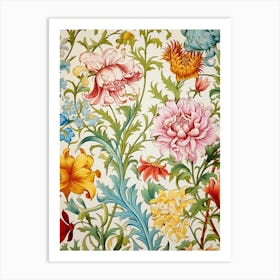 Floral Wallpaper 345 Art Print