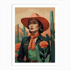 Cactus Woman Art Print