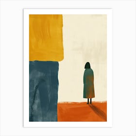 Nostalgic Fragments In Motion Mid Century Style Art Print