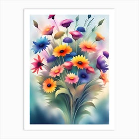 Flowers In A Vase 5 Art Print