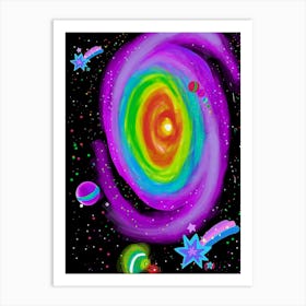 Galaxy Painting Art Print