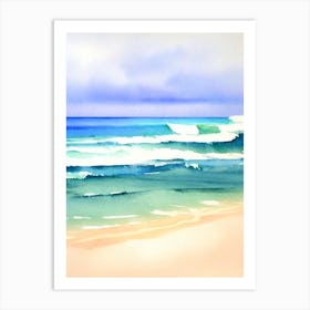 Freshwater Beach 2, Australia Watercolour Art Print