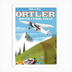 Ortler South Tyrol Italy Travel poster Art Print