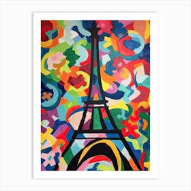 Eiffel Tower Paris France Henri Matisse Style 27 Art Print
