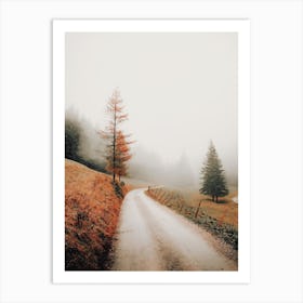 Foggy Mountain Road Art Print