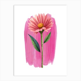 Pink Gerbera Flower Art Print