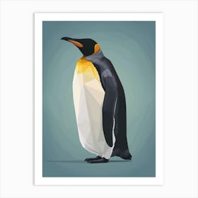 Emperor Penguin Santiago Island Minimalist Illustration 4 Art Print