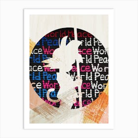 Anime Negative Space ― Peace World Goku Art Print