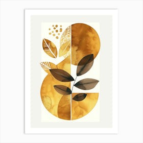 Golden Leaves 24 Art Print