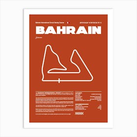 F1 Race Track Bahrain Formula 1 Racing Track F1 Merch Formula One F1 Poster Formula 1 Poster F1 Art Print