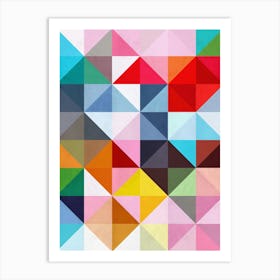 Squares and triangles in harmony 3 Art Print