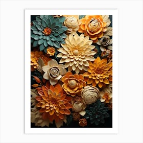 Paper Flowers 1 Art Print