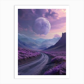 Purple Landscape Wallpaper Art Print