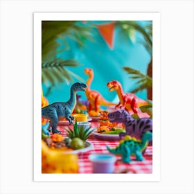 Pastel Toy Dinosaur Party 4 Art Print