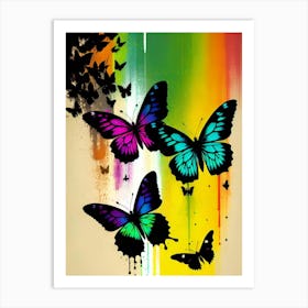 Colorful Butterflies 85 Art Print