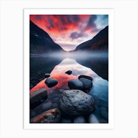 Sunrise In The Mountains Art Print