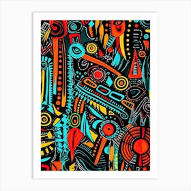 African Fabric Swatch 1   Art Print