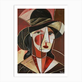 Woman In A Hat 7 Art Print