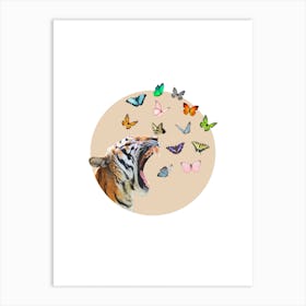 Tiger Collage Art Print