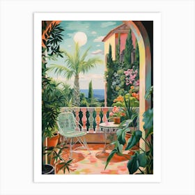 Patio In The Sun Art Print